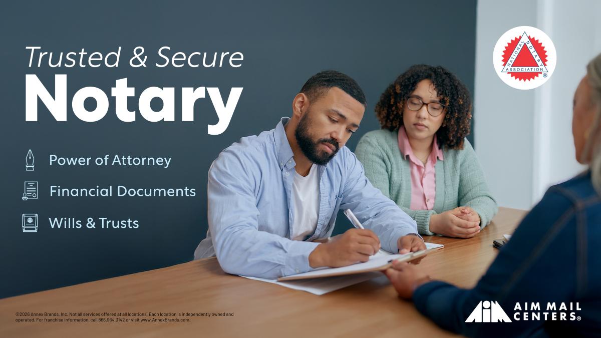 Notary Services at AIM Mail Centers